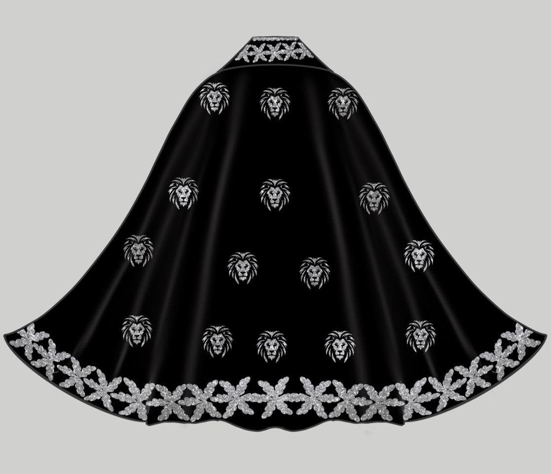 Embroidered History Suit Cape