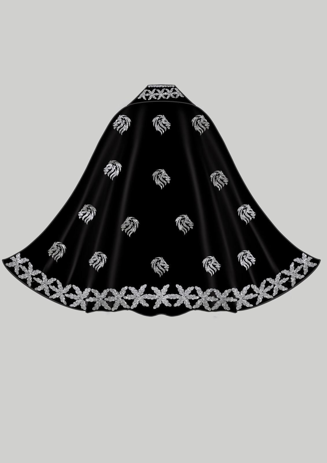 Embroidered History Suit Cape